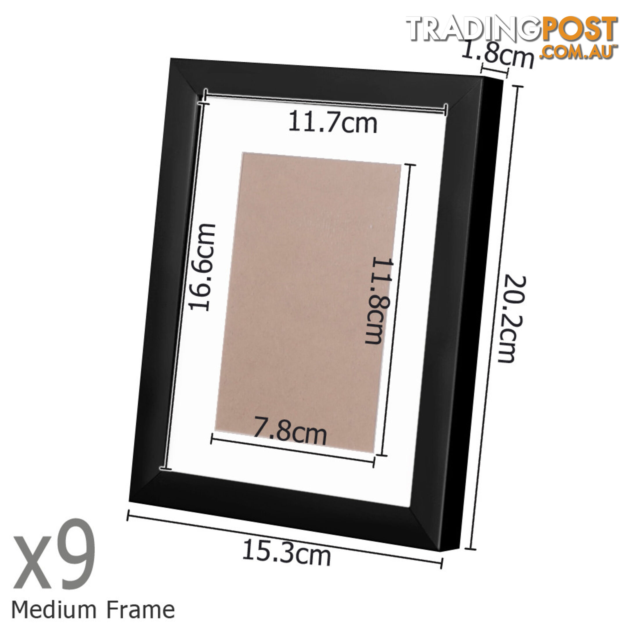 23 pcs Photo Frames Set Wall Black