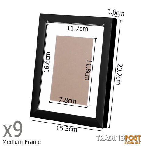 23 pcs Photo Frames Set Wall Black