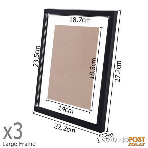 23 pcs Photo Frames Set Wall Black