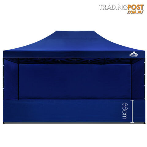 3x4.5 Pop Up Gazebo Hut with Sandbags Blue