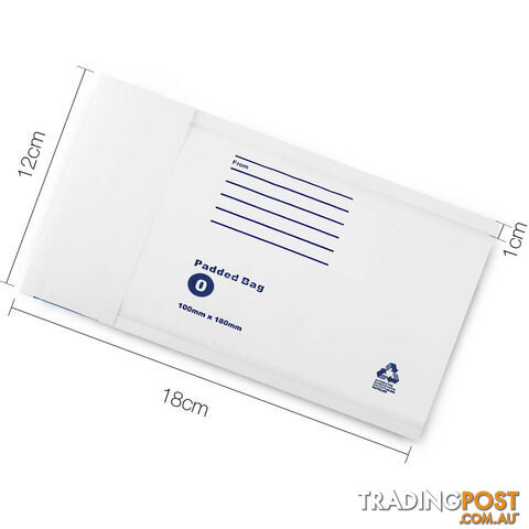 Bubble Padded Mail Envelopes 200pcs 100mm x 180mm