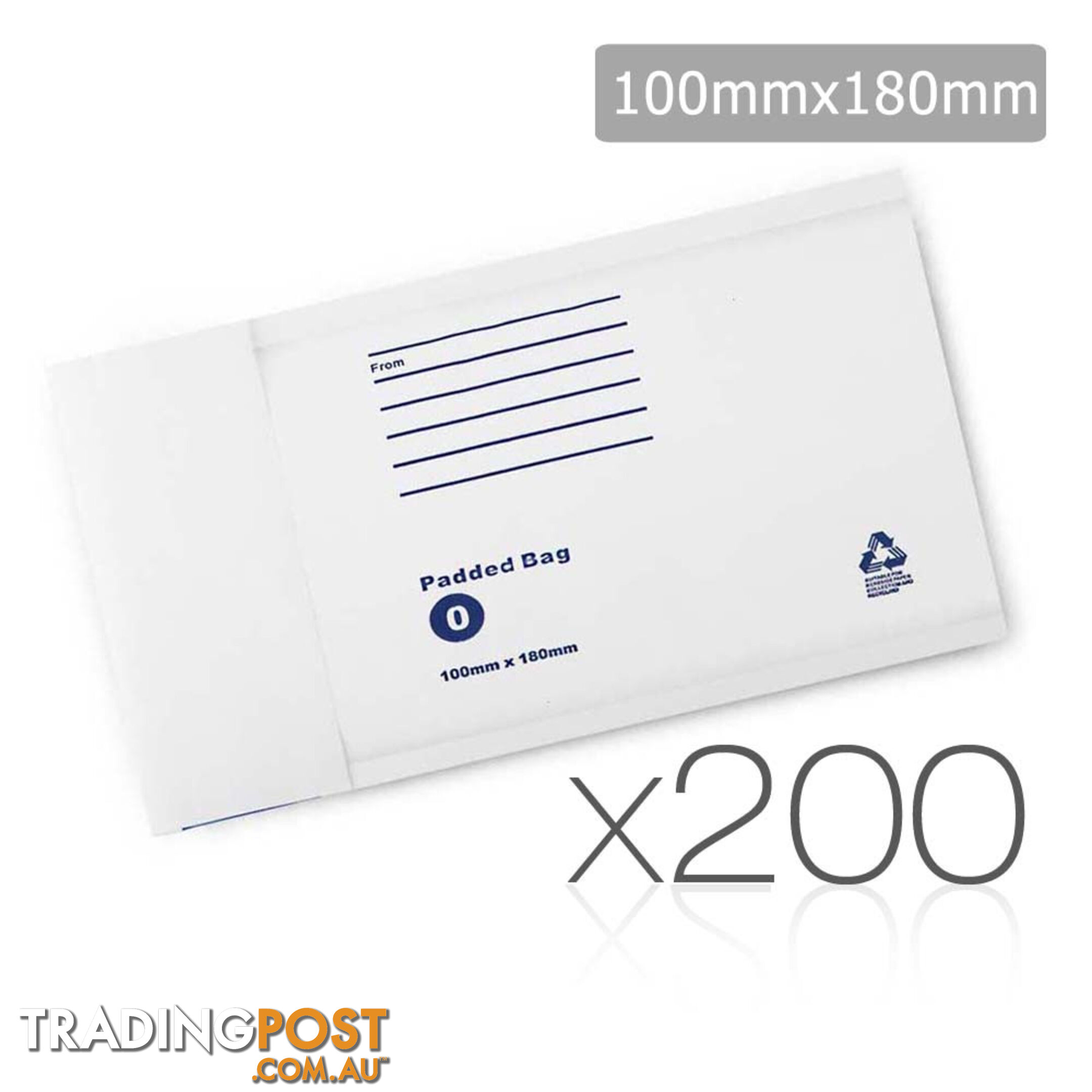 Bubble Padded Mail Envelopes 200pcs 100mm x 180mm