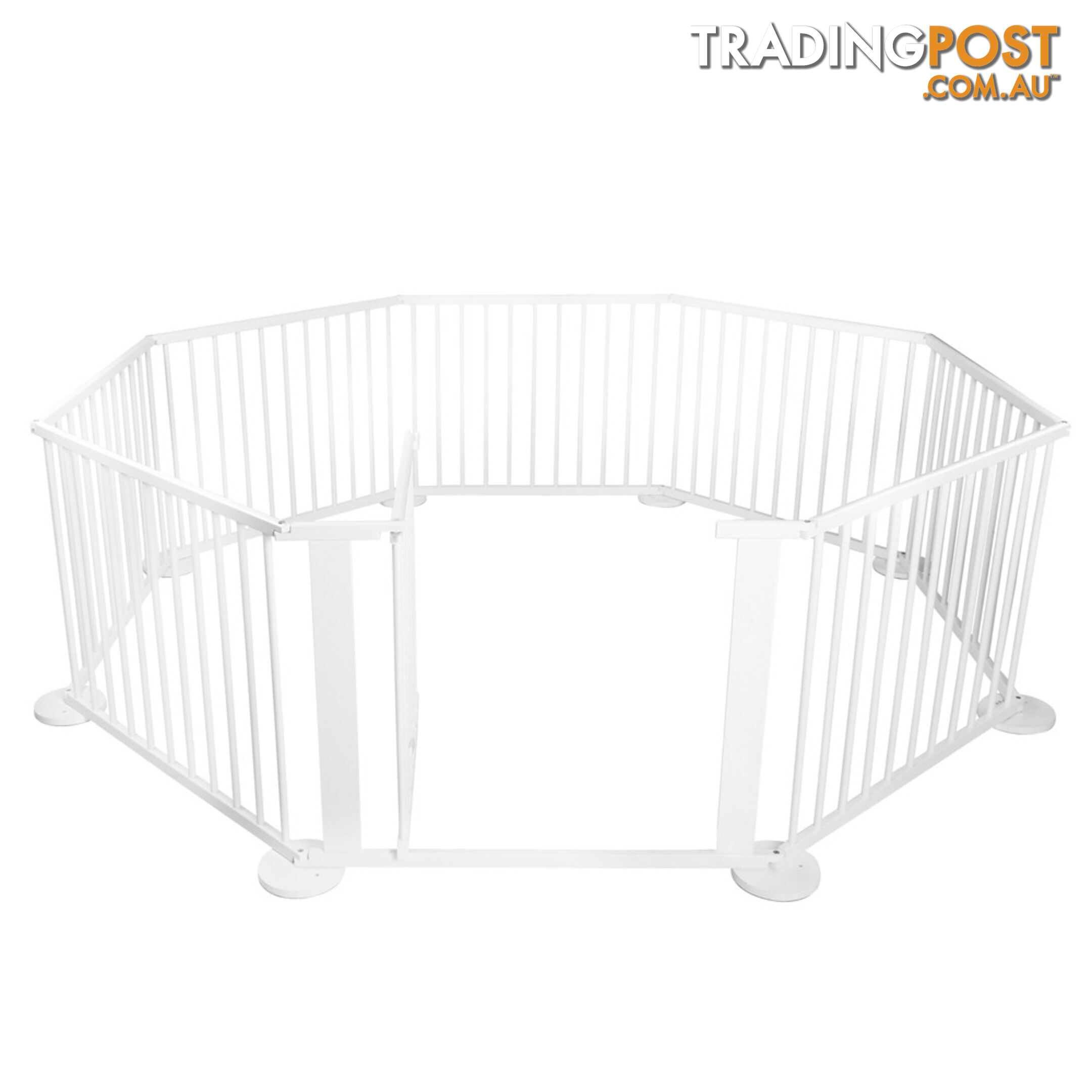 Baby Natural White Wooden Playpen