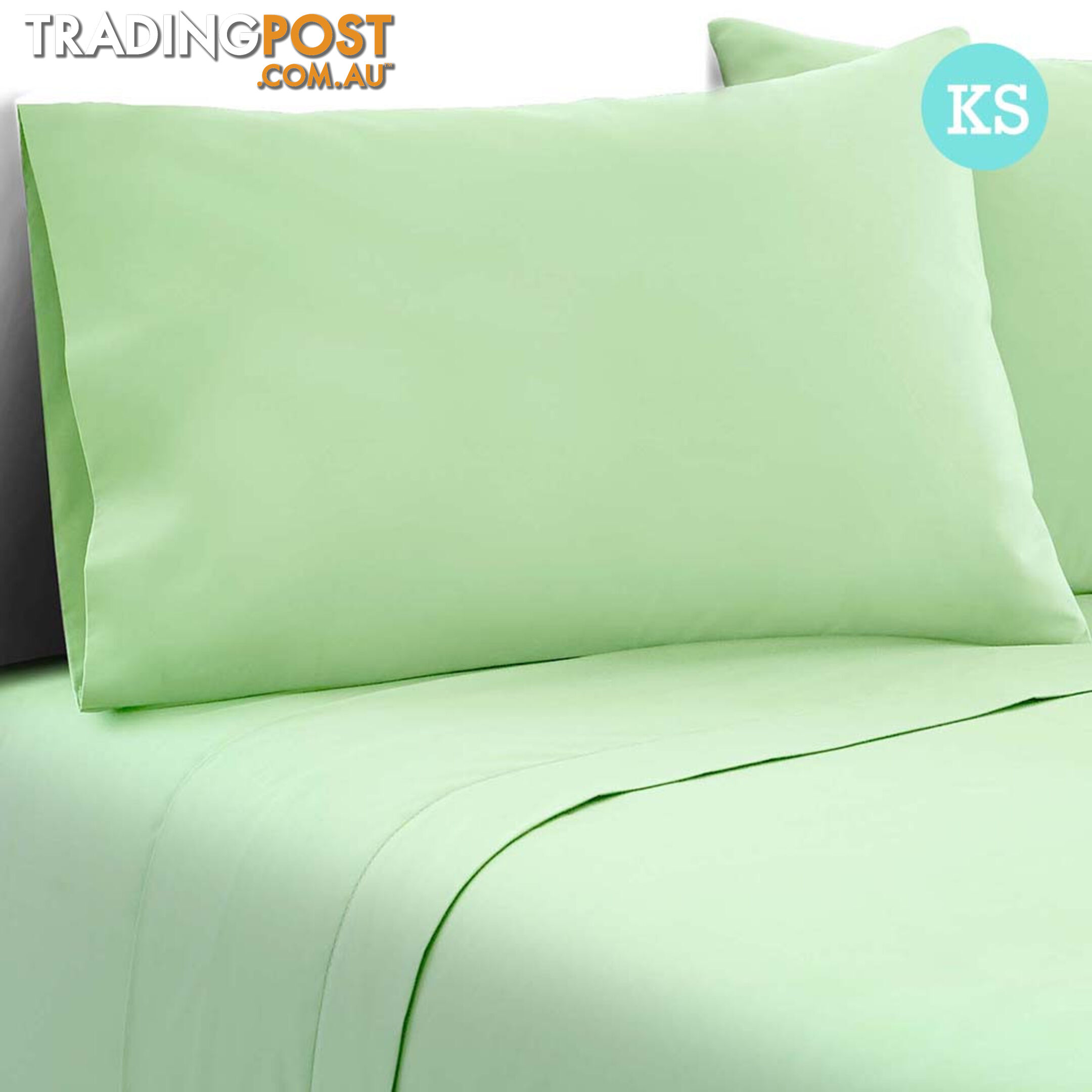 3 Piece Microfibre Sheet Set King Single  Green