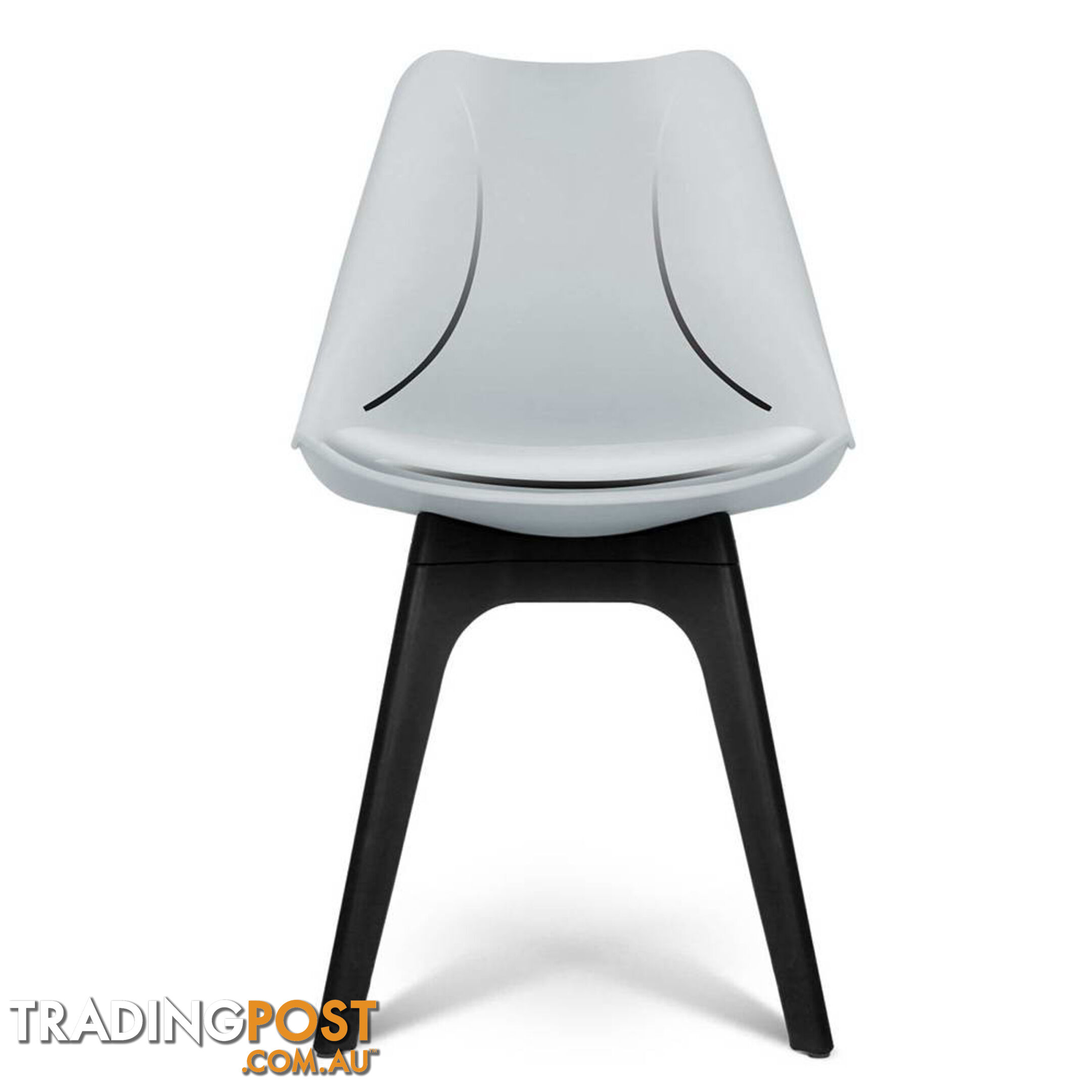 Set of 4 Replica Eames DSW PU Leather Chair White