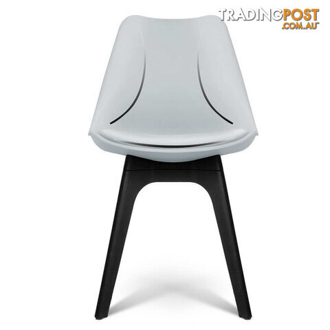 Set of 4 Replica Eames DSW PU Leather Chair White