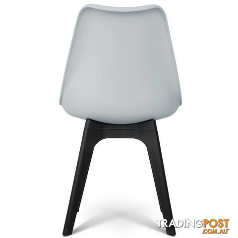 Set of 4 Replica Eames DSW PU Leather Chair White