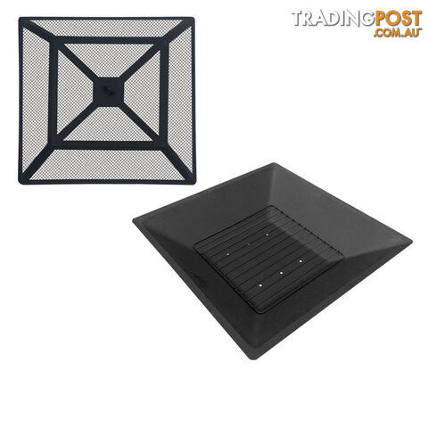 Outdoor Fire Pit BBQ Table Grill Fireplace Stone Pattern