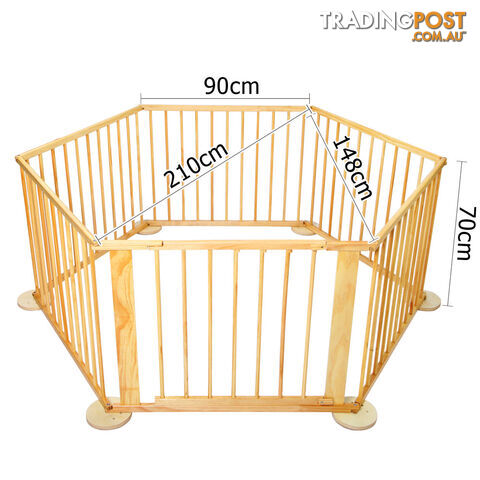 Baby Natural Wooden Playpen