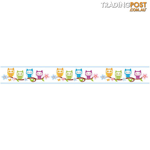 Cute Nursery Owl Wall Border Stickers - Totally Movable - photo 2 of 3