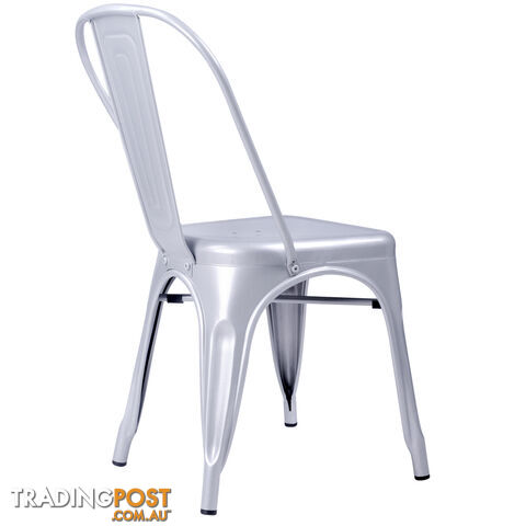 Set of 4 Replica Tolix Dining Metal Chair Gloss White