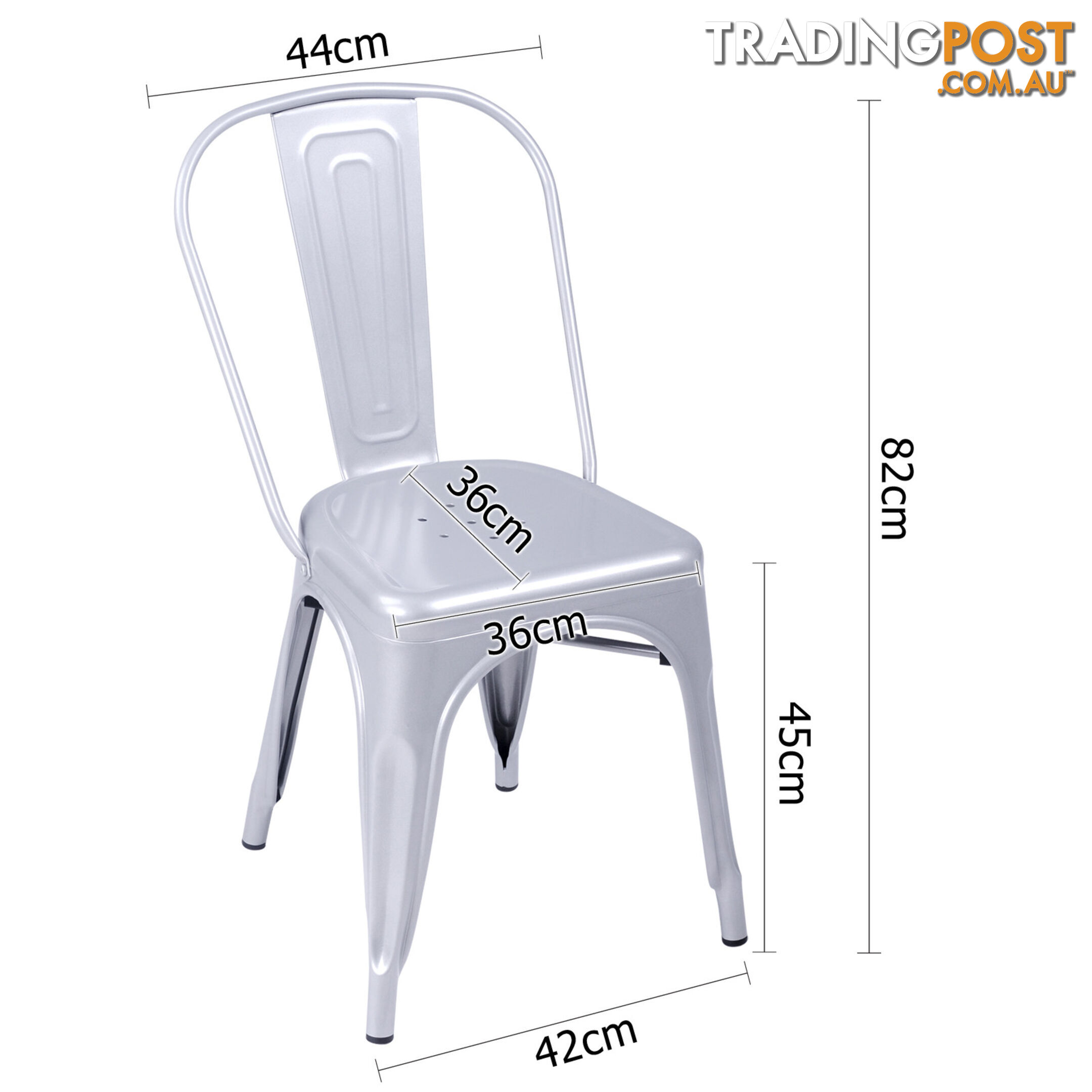 Set of 4 Replica Tolix Dining Metal Chair Gloss White