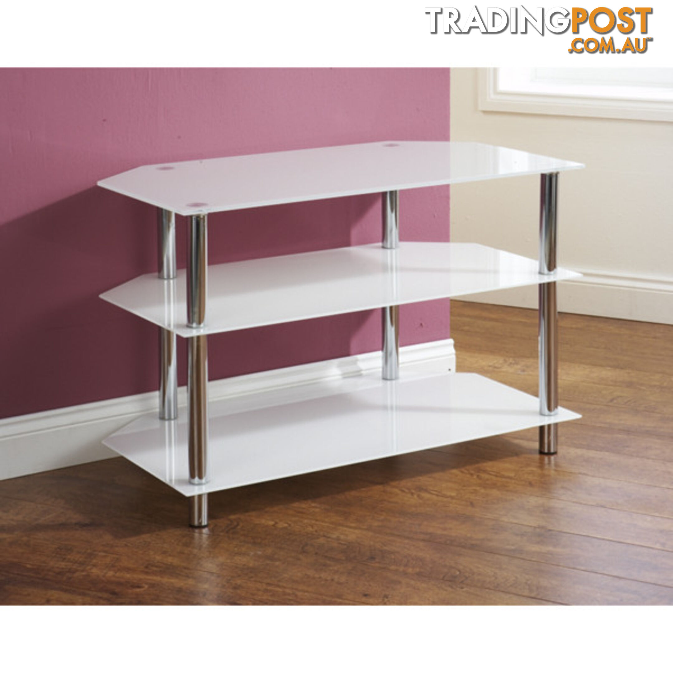 Amore Corner TV Unit 3 Shelf White