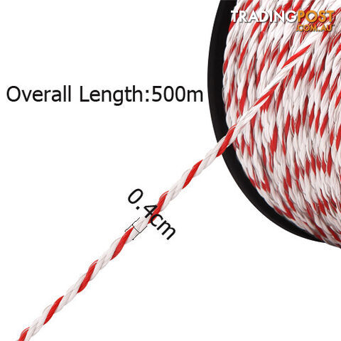 500m Roll Electric Fence Energiser Poly Rope - photo 3 of 4