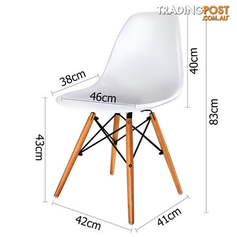 Set of 2 Eames Replica Contour Dining Chair