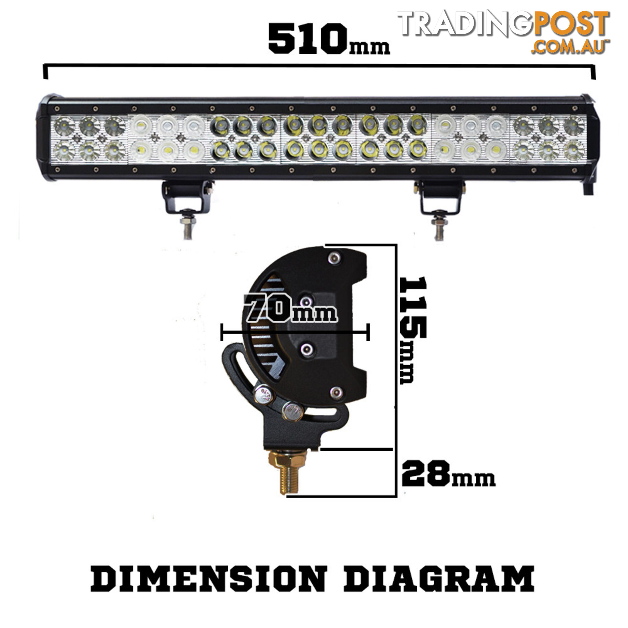 Philips 20inch 210W LED Light Bar SPOT FLOOD Combo OFFROAD Work Lamp Lumileds