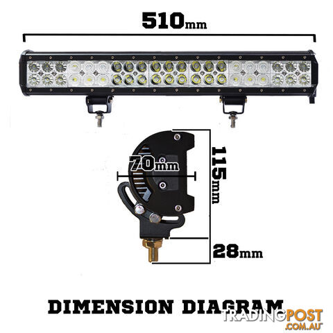 Philips 20inch 210W LED Light Bar SPOT FLOOD Combo OFFROAD Work Lamp Lumileds