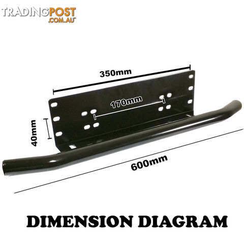 Number Plate Bullbar Frame Mounting Bracket Mount Light Bar Antenne UHF Holder