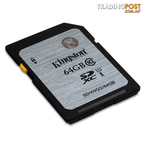 KINGSTON 64GB SDXC Class10 UHS-I 80MB/s Read Flash Card Retail (SD10VG2/64GBFR) - photo 2 of 4