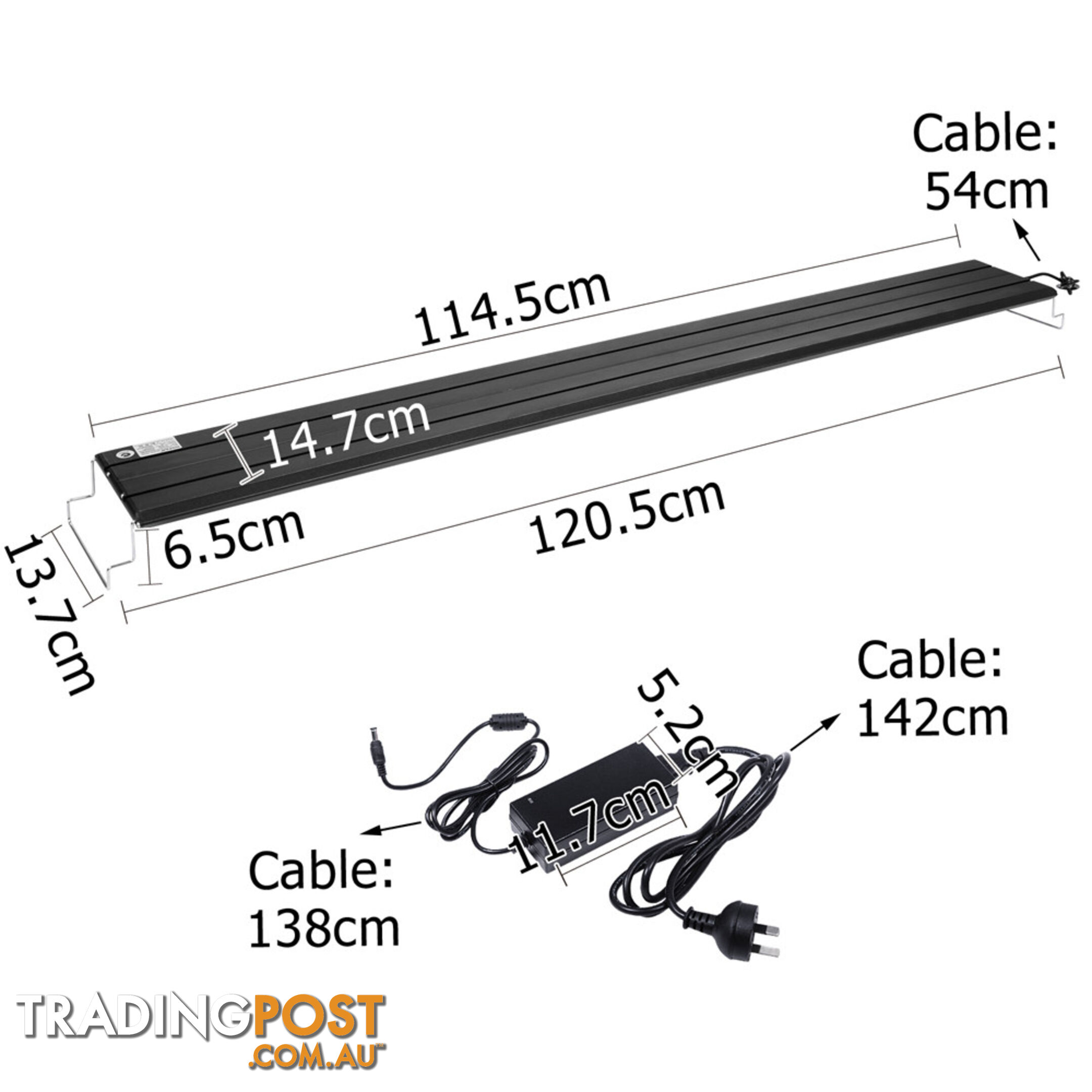 Fish Aquarium Tank LED Light Tube Blue White 120cm