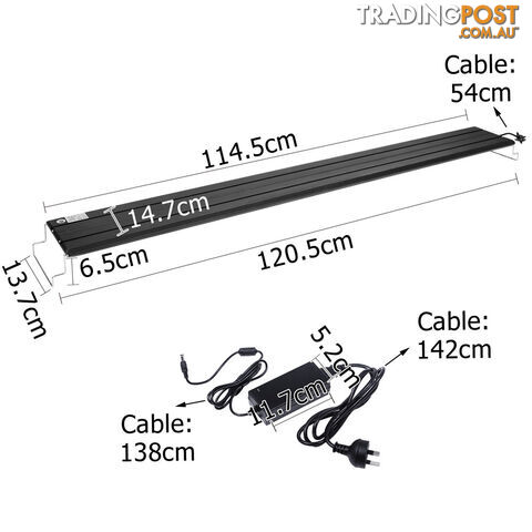 Fish Aquarium Tank LED Light Tube Blue White 120cm