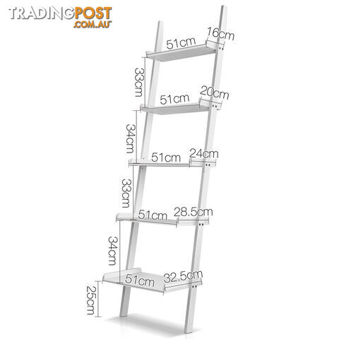 5 Tier Wall Ladder Shelf