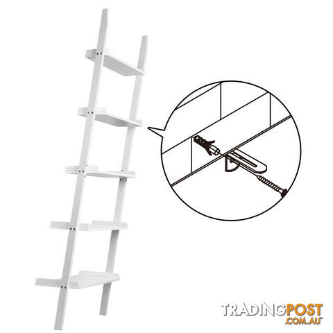 5 Tier Wall Ladder Shelf