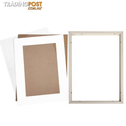 3 pcs Photo Frames Set Wall White