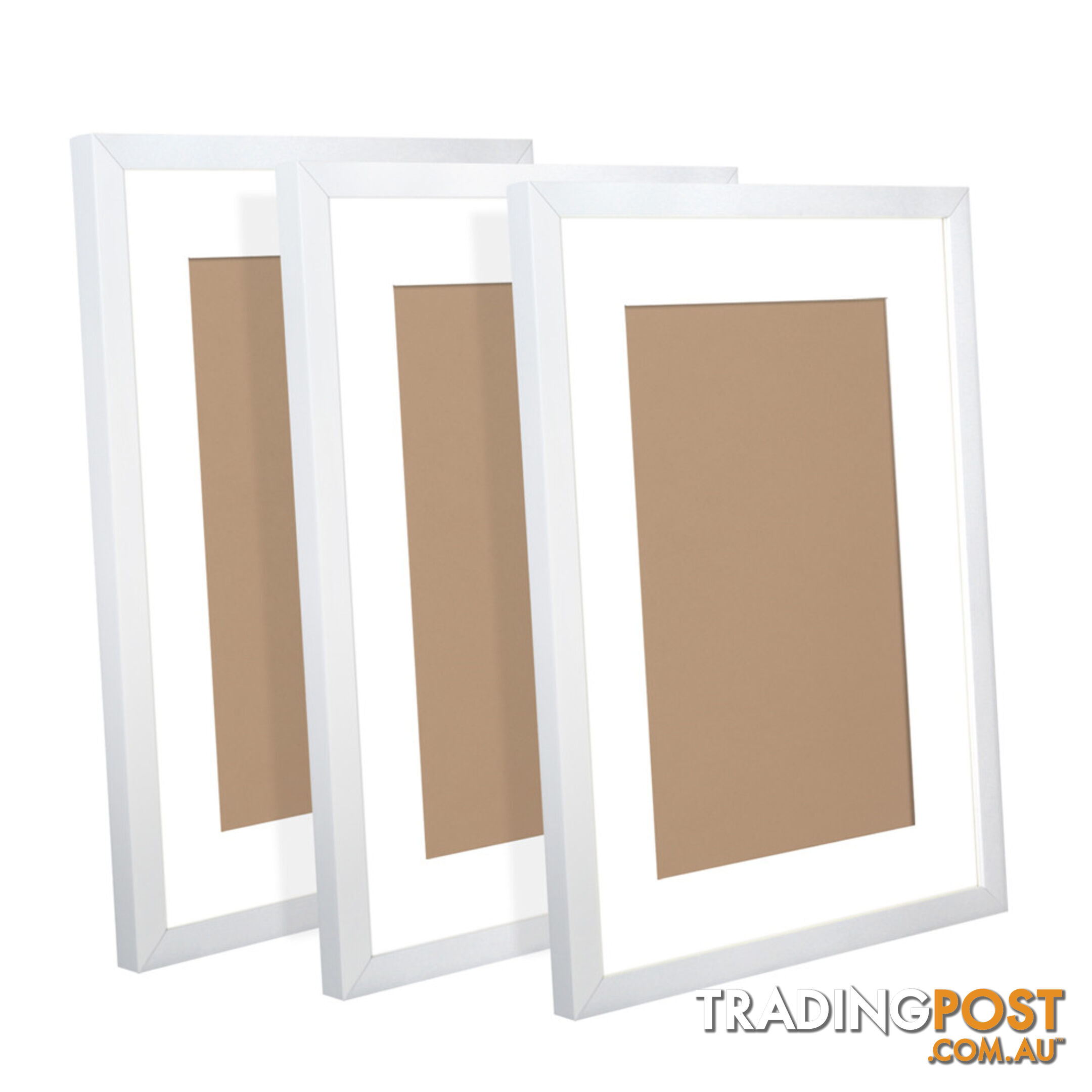 3 pcs Photo Frames Set Wall White