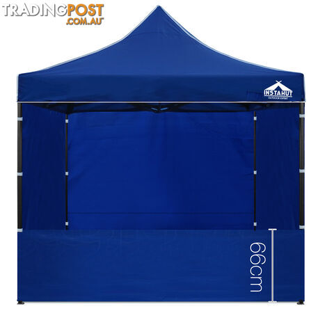 3x3 Pop Up Gazebo Hut with Sandbags Blue