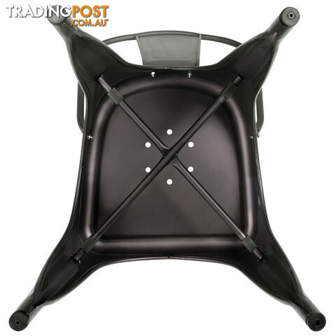 Set of 4 Replica Tolix Dining Metal Chair Gloss Black