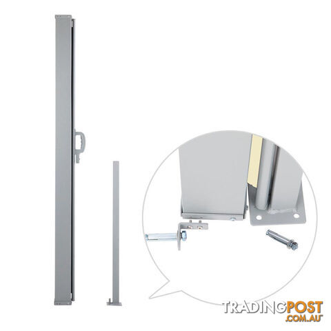 Retractable Side Awning Shade 180cm Black - photo 5 of 7