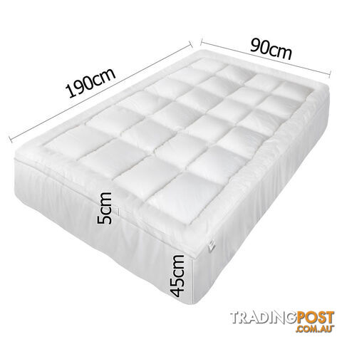 Pillowtop Mattress Topper Memory Resistant Protector Pad Cover Single