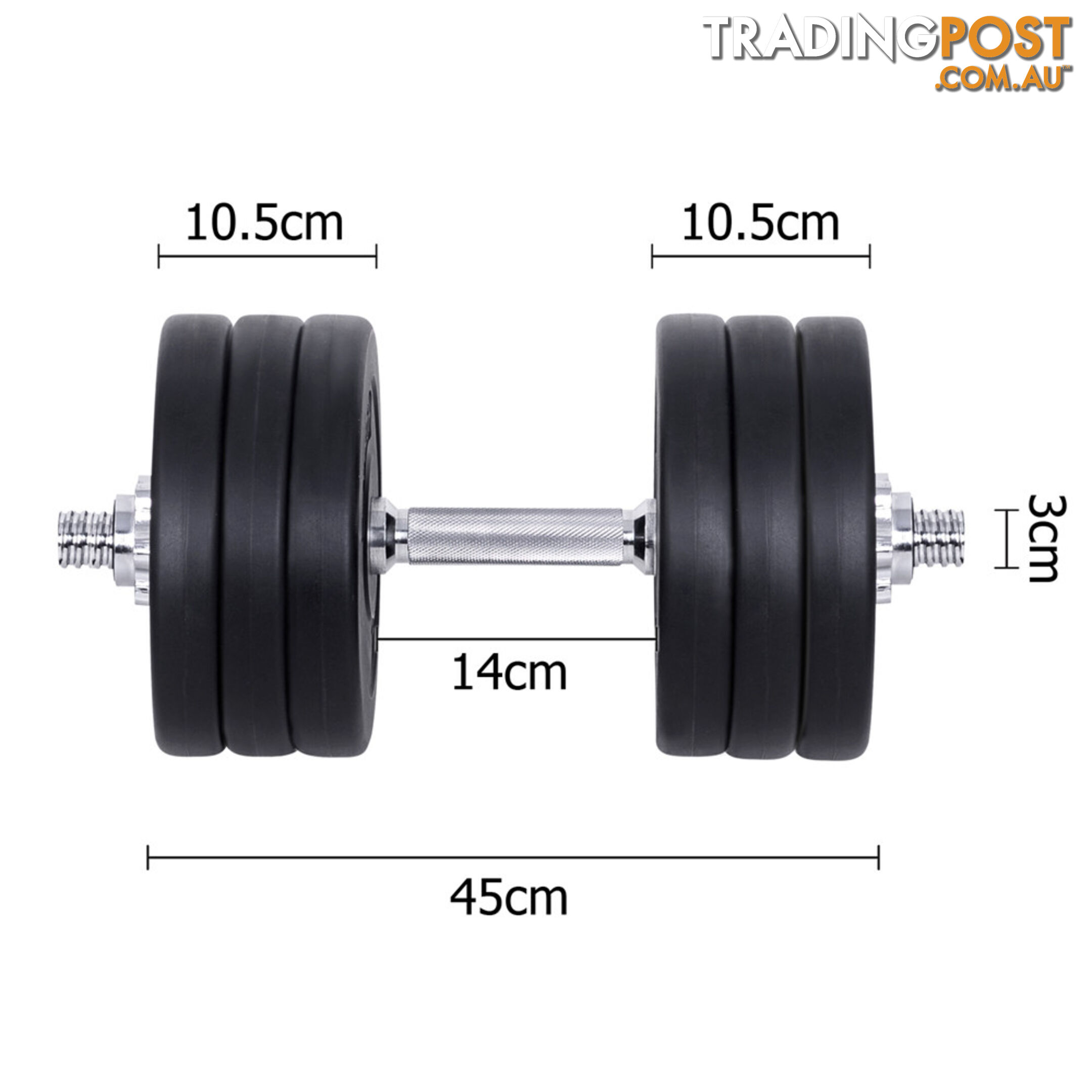 35kg Fitness Gym Exercise Dumbbell Set