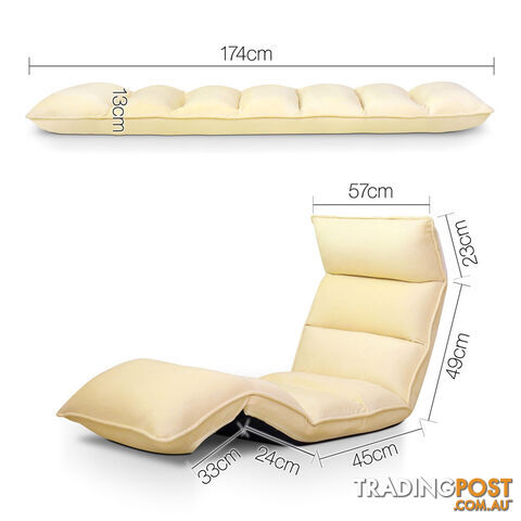 Lounge Sofa Chair - 375 Adjustable Angles  Taupe