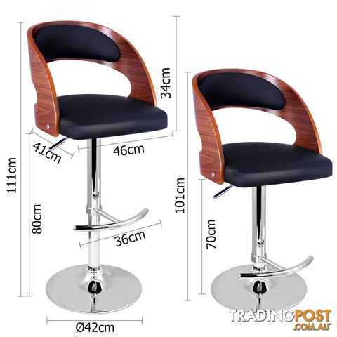 PU Leather Wooden Kitchen Bar Stool Padded Seat White - photo 2 of 9