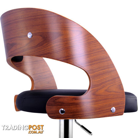 PU Leather Wooden Kitchen Bar Stool Padded Seat White - photo 5 of 9