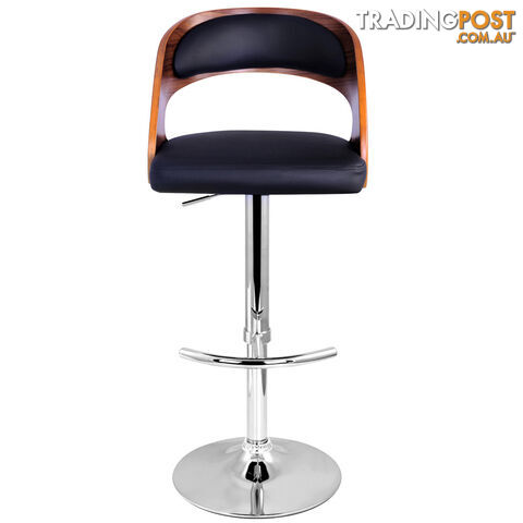 PU Leather Wooden Kitchen Bar Stool Padded Seat White - photo 3 of 9