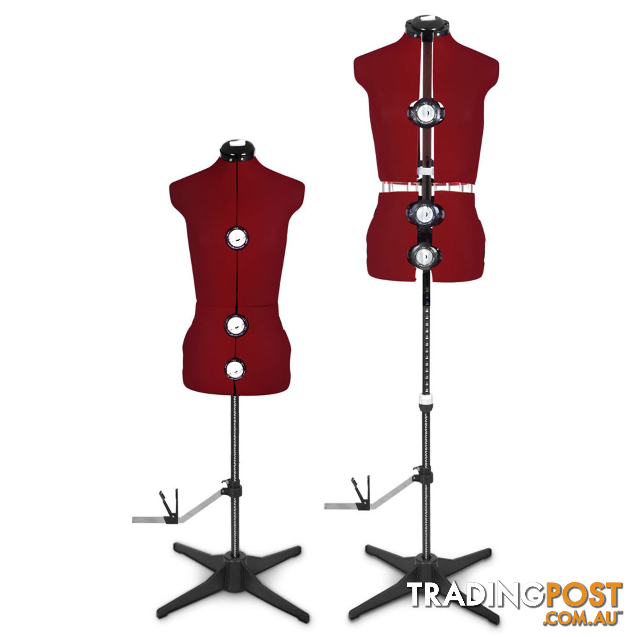 Adjustable Dressmaking Mannequin SZ8-14 - Wine