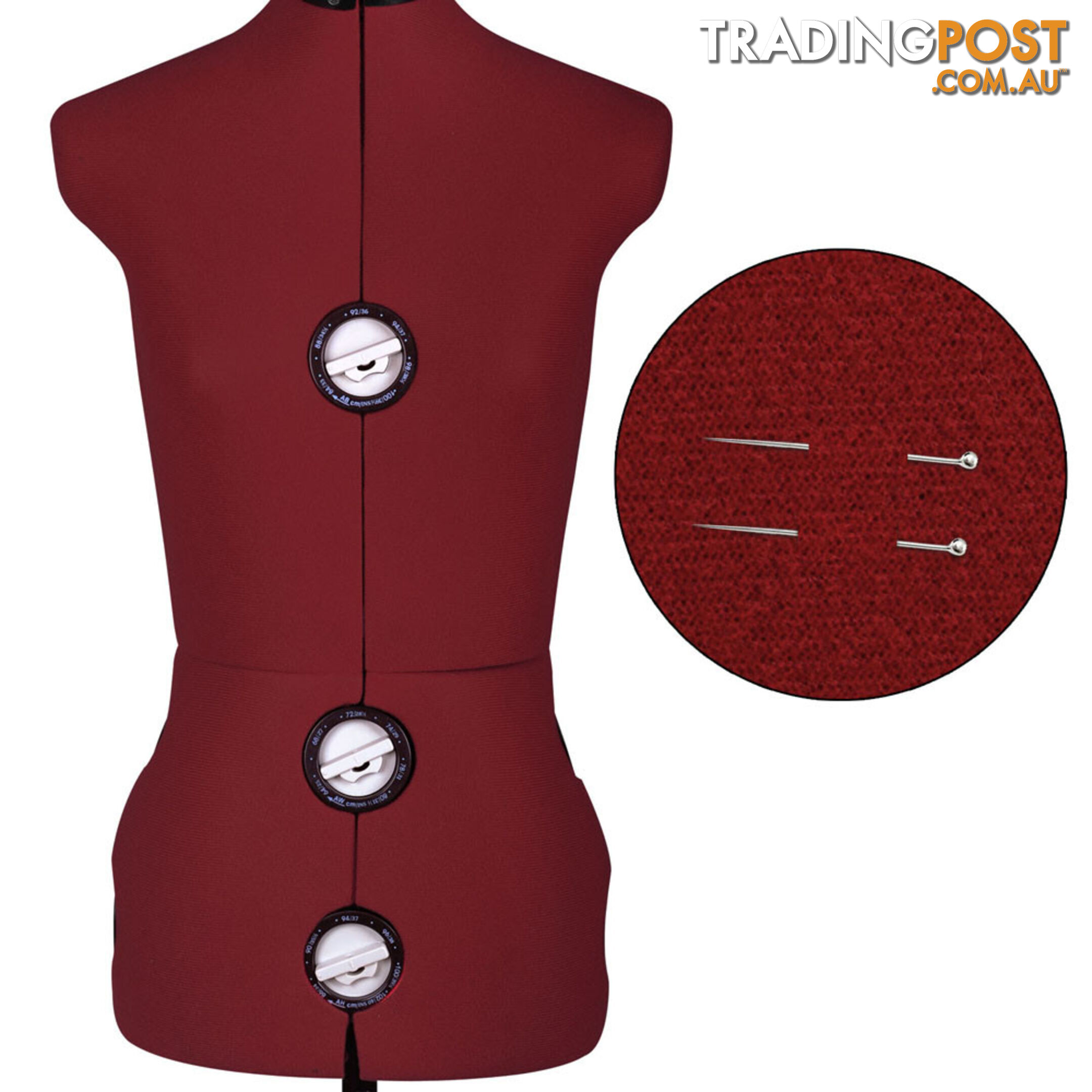 Adjustable Dressmaking Mannequin SZ8-14 - Wine