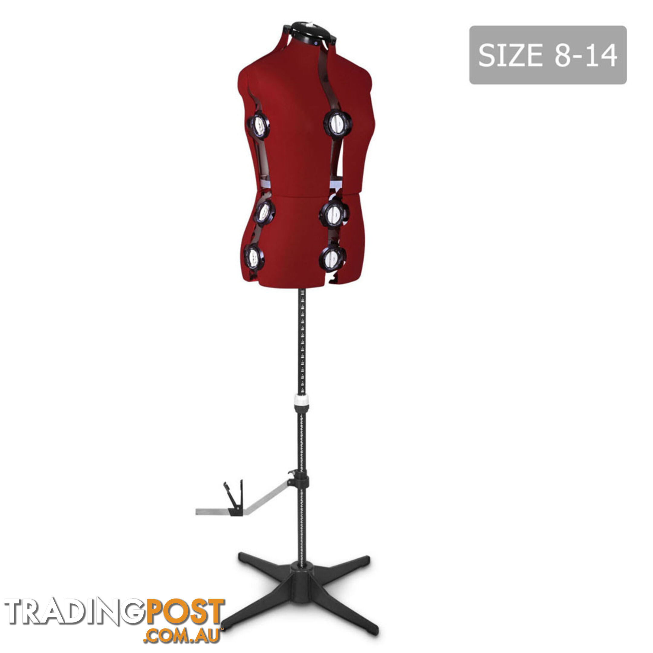 Adjustable Dressmaking Mannequin SZ8-14 - Wine