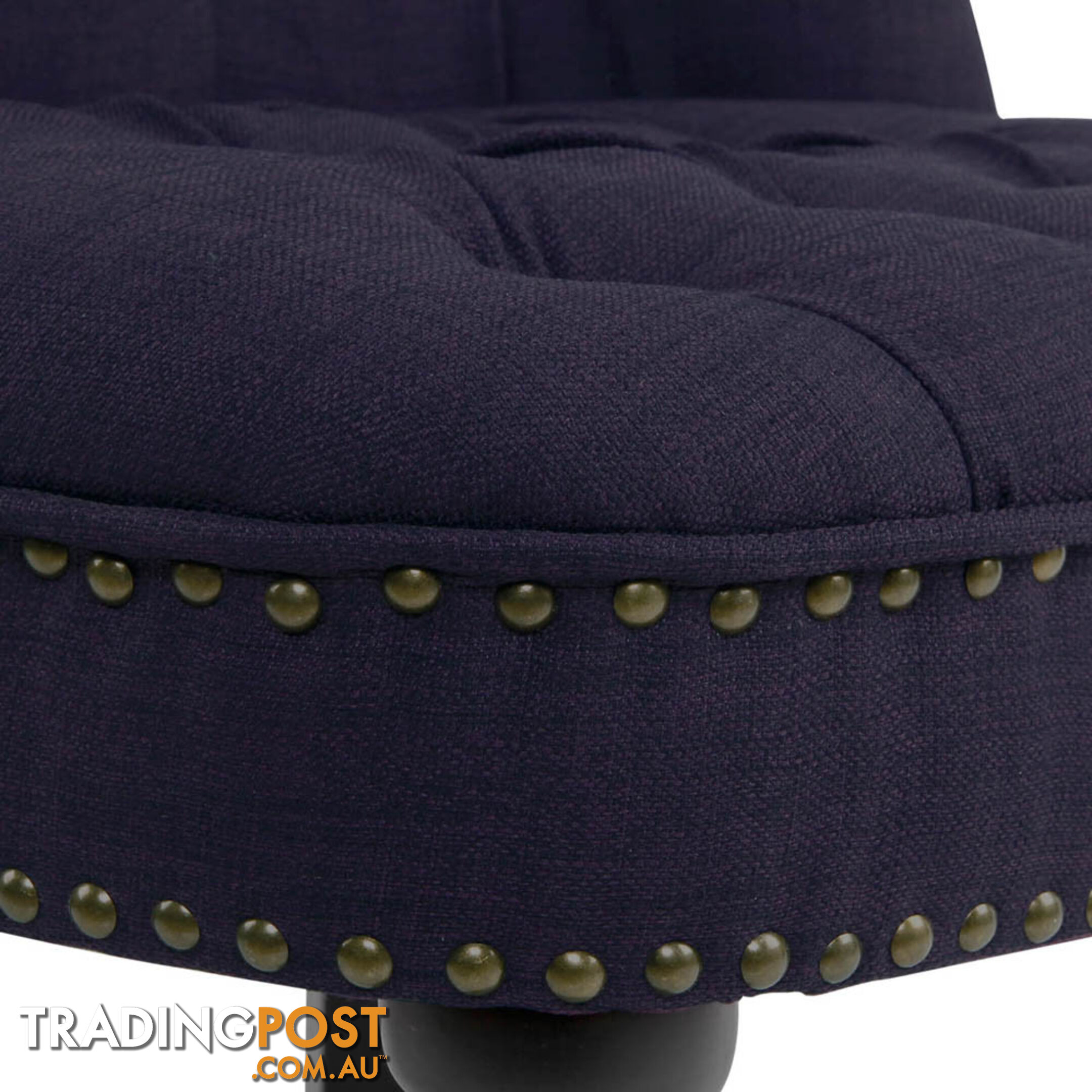 Lorraine Chair French Provincial Linen Fabric Sofa Dark Purple