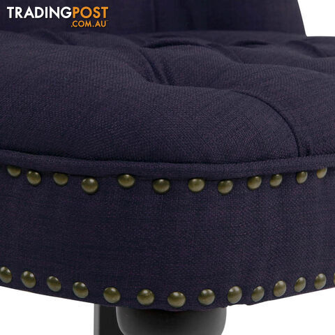 Lorraine Chair French Provincial Linen Fabric Sofa Dark Purple