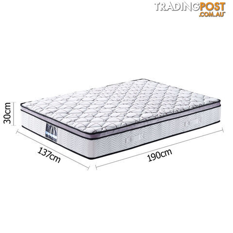 Cool Gel Memory Foam Euro Top Pocket Spring Mattress Double