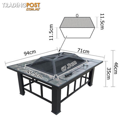 Outdoor Fire Pit BBQ Table Grill Fireplace - photo 2 of 7