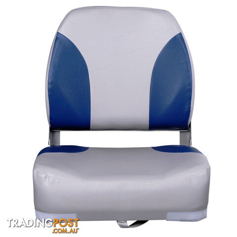 Set of 2 Swivel Folding Marine Boat Seats Grey Blue