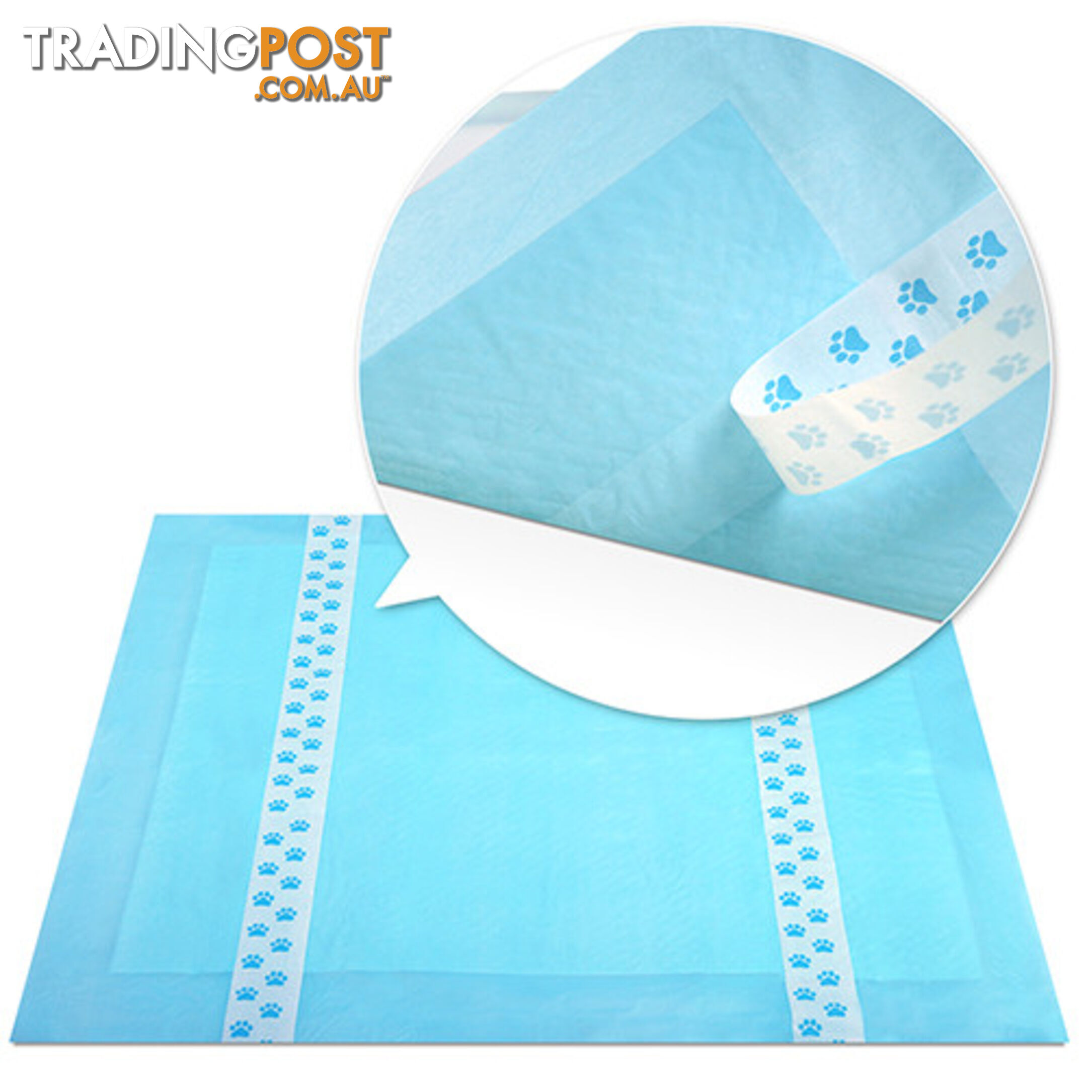 50 Puppy Pet Dog Toilet Training Pads Blue