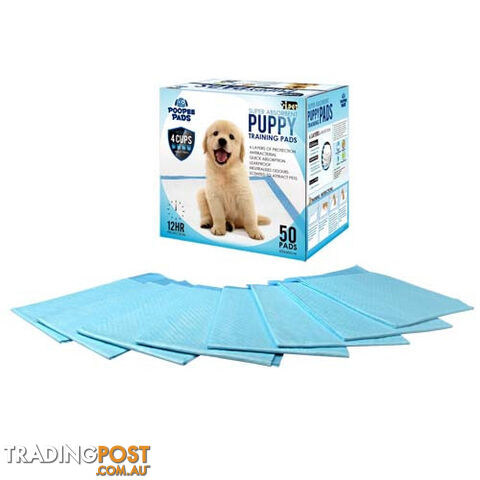 50 Puppy Pet Dog Toilet Training Pads Blue