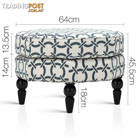 Seat Footstool Bench Stool Storage Ottoman - Grey