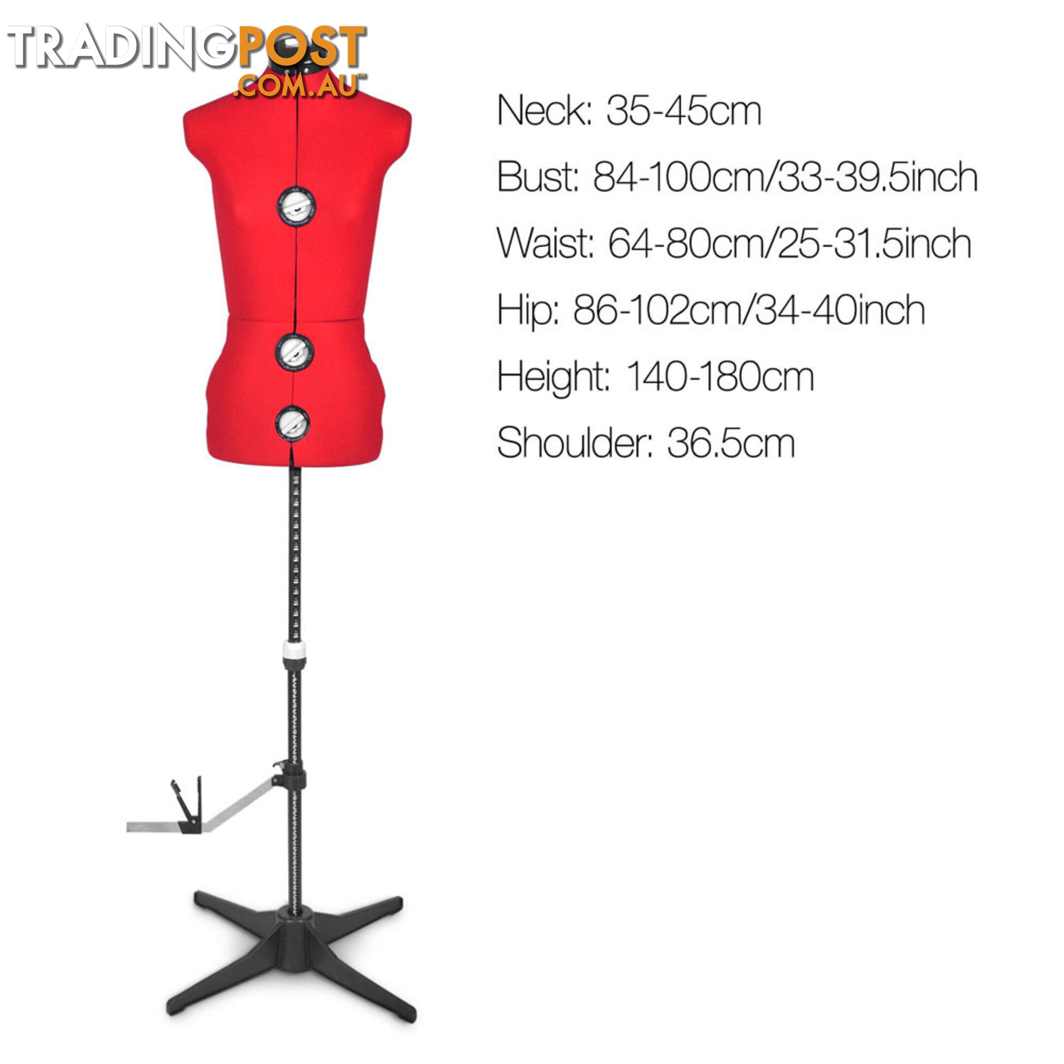 Adjustable Dressmaking Mannequin SZ8-14 - Red